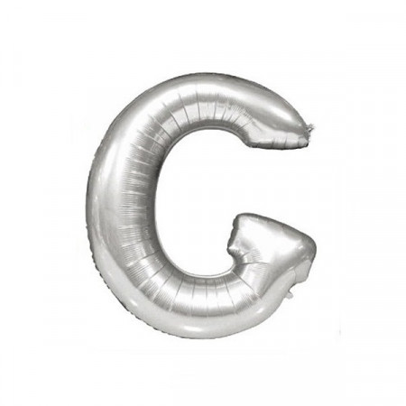 Baloane folie 32" (67cm) argintiu litera G