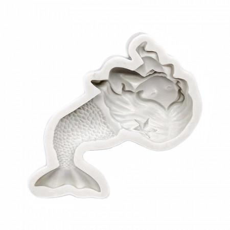 Forma de turnat din silicon DIY - sirena, 14 x 7.8 x 2.7 cm