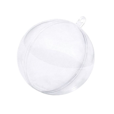 Glob transparent din plastic cu separator, 10 cm