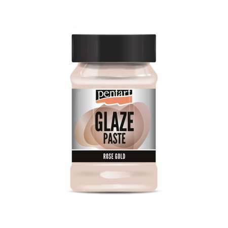 Pasta glazura pe baza de apa Pentart 100 ml - Auriu roz