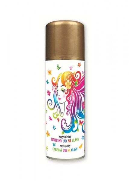 Spray colorant de par pentru petreceri 125ml - Auriu