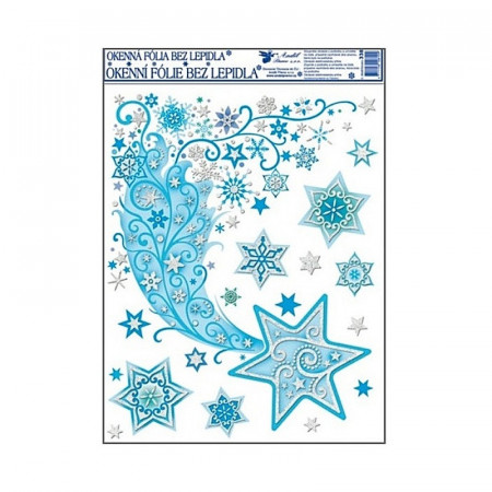 Sticker geam pentru iarna - stea cazatoare, 30 x 42 cm