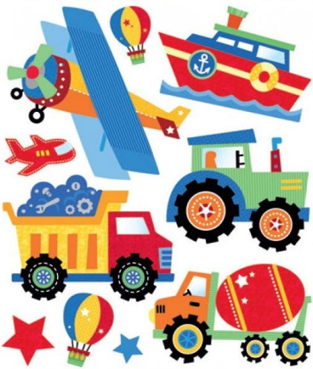 Sticker perete cu scop decorativ - utilaje cu avion