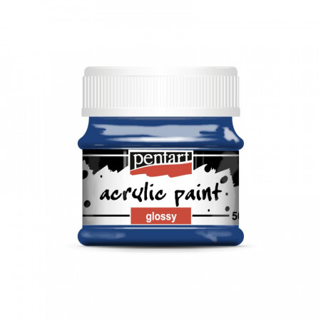 Vopsea acrilica lucioasa Pentart 50 ml - Albastru inchis