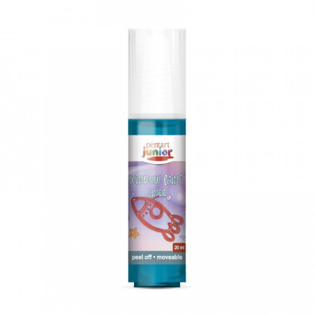 Vopsea de sticla exfoliabila Pentart junior 20 ml - Albastru turcoaz