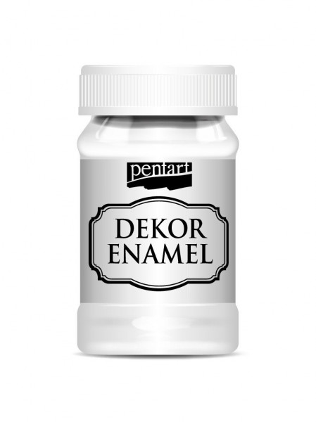 Vopsea decor email Pentart 100ml - Alb