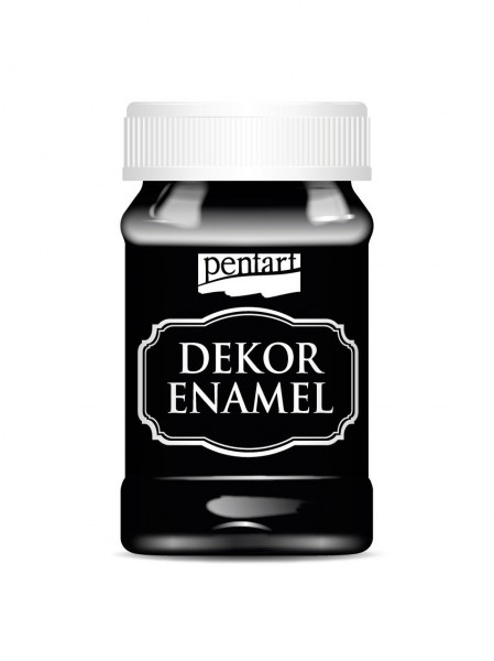 Vopsea decor email Pentart 100ml - Negru