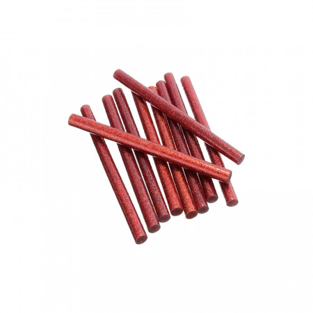 Bagheta silicon pentru pistol lipit mare - rosu sclipici, 11 x 200 mm