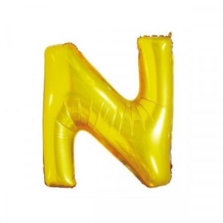 Baloane folie 32" (67cm) auriu litera N