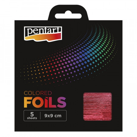 Folii decorative colorate, set 5 foi - Rosu