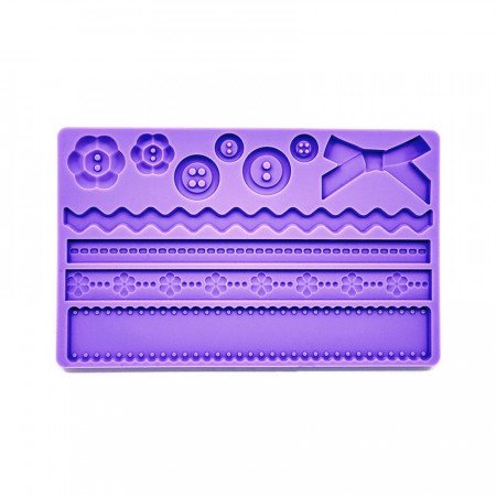 Forma de turnat / modelat din silicon DIY - hainute bebe, 12.5 x 20 cm