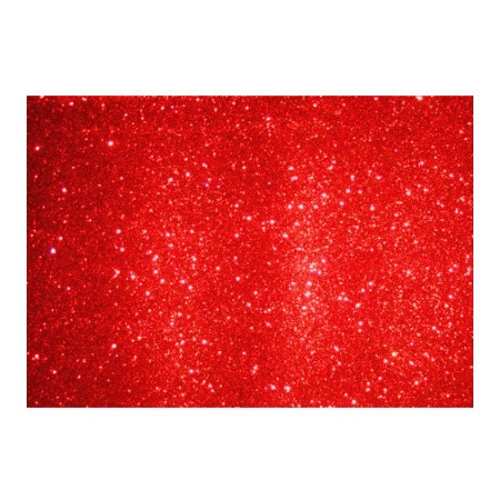 Hartie gumata A4 autoadeziva cu sclipici, 2mm grosime - Rosu