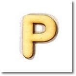 Litera din lemn - litera P (pret/buc)