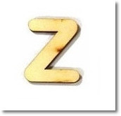 Litera din lemn - litera Z (pret/buc)
