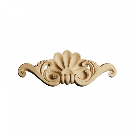 Ornament din lemn termoplastic - element decorativ curbat, 10.2 x 3.8 x 1.2 cm