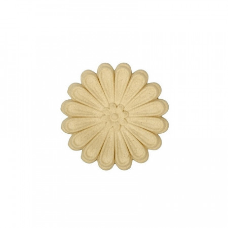 Ornament din lemn termoplastic - floare in cerc, 5 cm