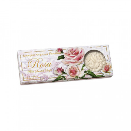 Set 3 sapunuri din Toscana, parfum de trandafir 3 x 125 g - in cutie cadou