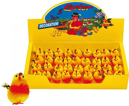 Set 36 puisori din plus galben in cuib de 4cm