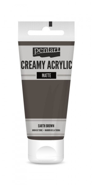 Vopsea acrilica cremoasa mata Pentart 60ml - Maro pamant
