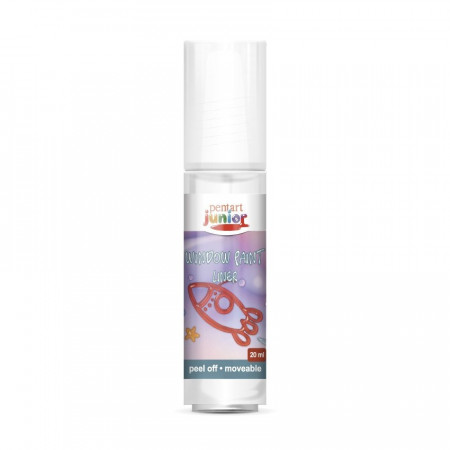 Vopsea de sticla exfoliabila Pentart junior 20 ml - Alb - contur