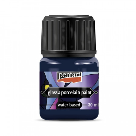 Vopsea pentru sticla si portelan Pentart 30 ml - Albastru