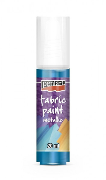 Vopsea pentru textile Pentart 20ml - culori metalizate - Albastru deschis