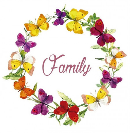 Autocolant static pentru fereastra 33x30cm - model coroana florala Family