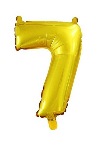 Baloane folie 32" (75cm) auriu - cifra 7