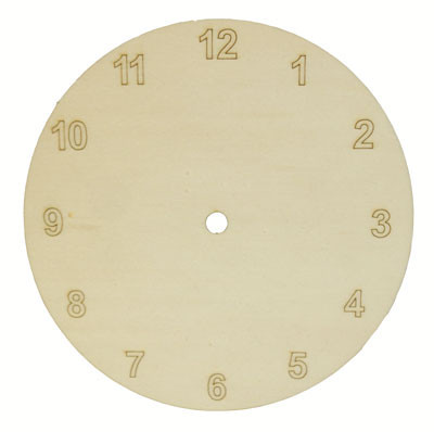 Cadran/suport ceas din lemn cu numere arabe
