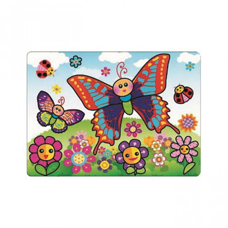 Desen magic la apa - fluturi si flori, 20 x 15 cm