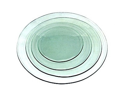 Farfurie de sticla de forma rotunda, 15 cm