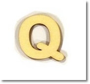 Litera din lemn - litera Q (pret/buc)