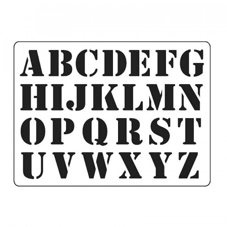 Sablon S23 - litere, majuscule ingrosate