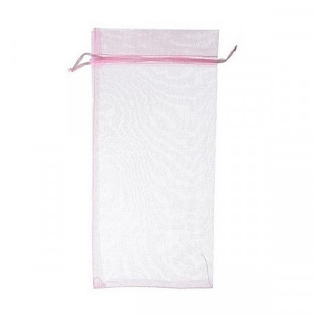 Saculet organza - roz, set 3 buc (13 x 27cm)