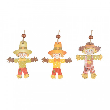 Set 3 sperietori dragalasi de pasari din lemn, 9 cm