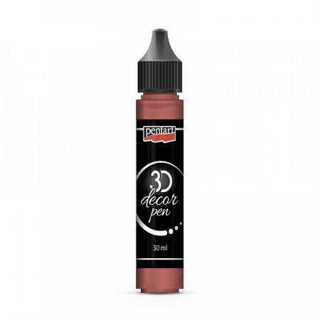 Stilou decor 3D Pentart 30ml - Portocaliu carneol