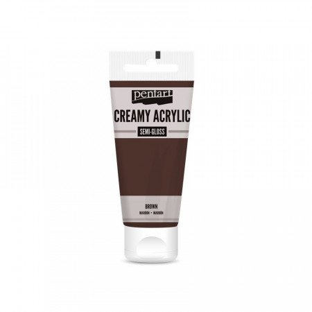 Vopsea acrilica cremoasa semilucioasa 200 ml - Maro