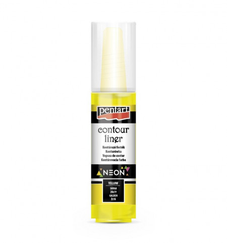 Vopsea contur universal NEON Pentart 20ml - Galben
