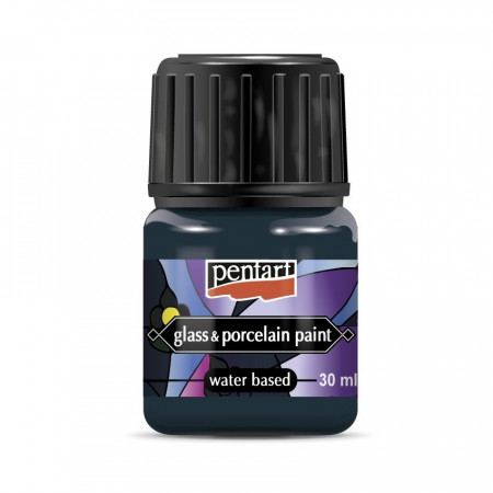 Vopsea pentru sticla si portelan Pentart 30 ml - Albastru turcoaz
