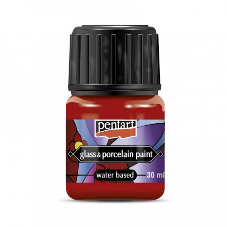 Vopsea pentru sticla si portelan Pentart 30ml - Rosu