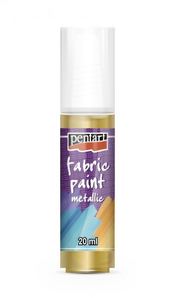 Vopsea pentru textile Pentart 20ml - culori metalizate - Auriu