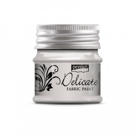Vopsea pentru textile Pentart 50ml - culori Delicate - Argintiu