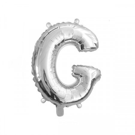 Baloane folie 16" (41cm) argintiu litera G