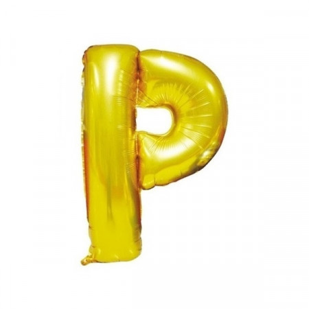 Baloane folie 32" (67cm) auriu litera P