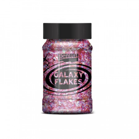 Fulgi decorativi Galaxy, Pentart 100 ml - Roz Juno