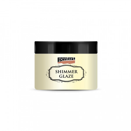 Glazura lucioasa pe baza de apa Pentart 150 ml - Alb perla