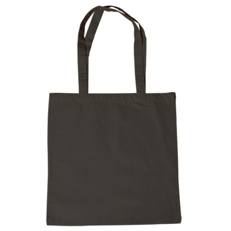 Sacosa bumbac pentru cumparaturi cu maner lung 38 x 42 cm, negru