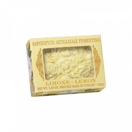Sapun "Boticelli" din Toscana, parfum de lamai - 125 g, in cutie cu fereastra