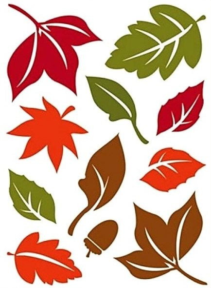 Sticker pentru geam - frunze de toamna, 27 x 20 cm
