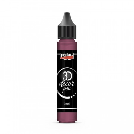 Stilou decor 3D Pentart 30ml - Rosu rubin